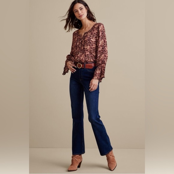 Soft Surroundings Denim - Soft Surroundings Ultimate Denim Pull-On Bootcut Jeans Size XL 18 No Belt Loops